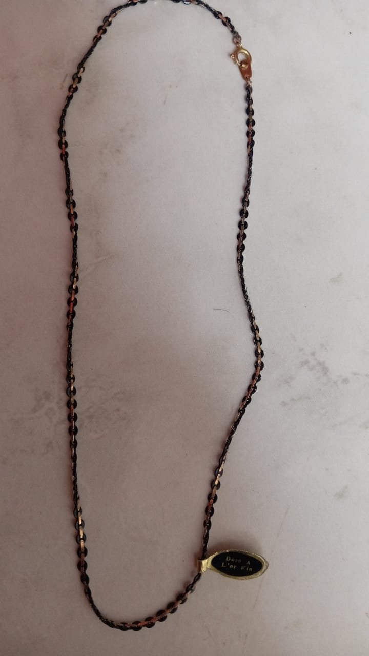 Collier femme noir 