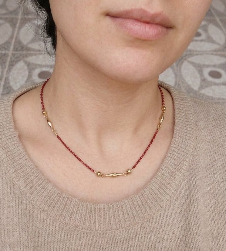 Collier rouge ❣️❣️ en acier inoxydable 