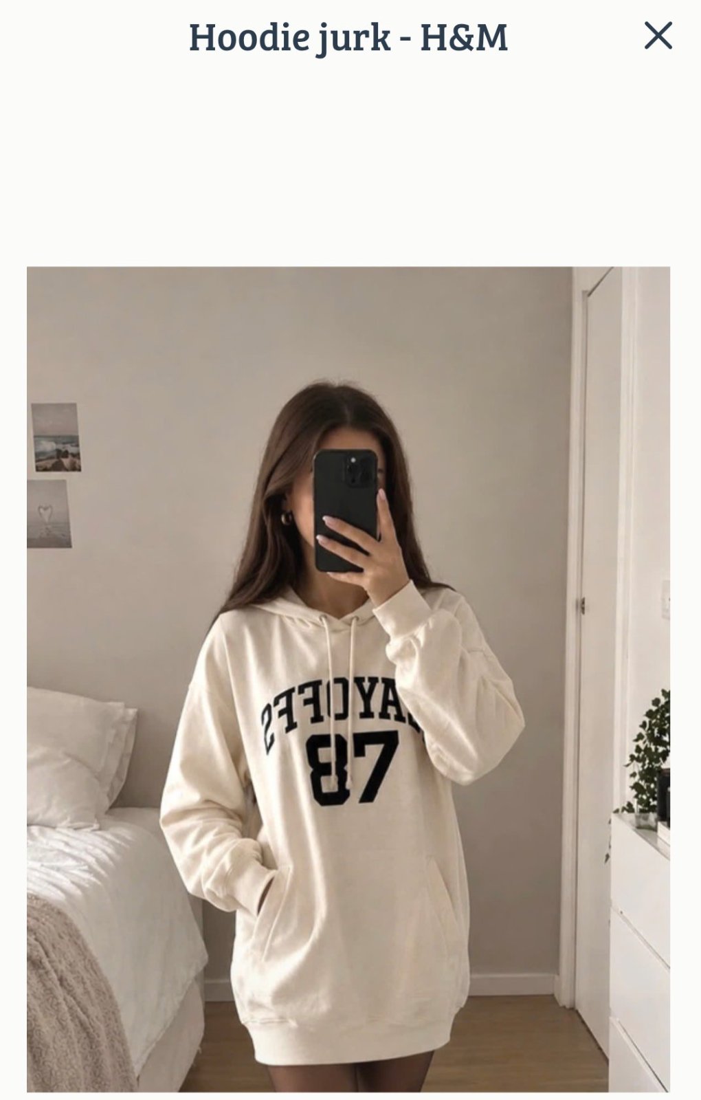 Robe-sweat à capuche (modèle oversize)