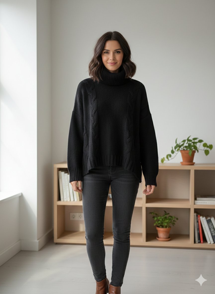 Pull noir 🖤🖤 avec col montant 