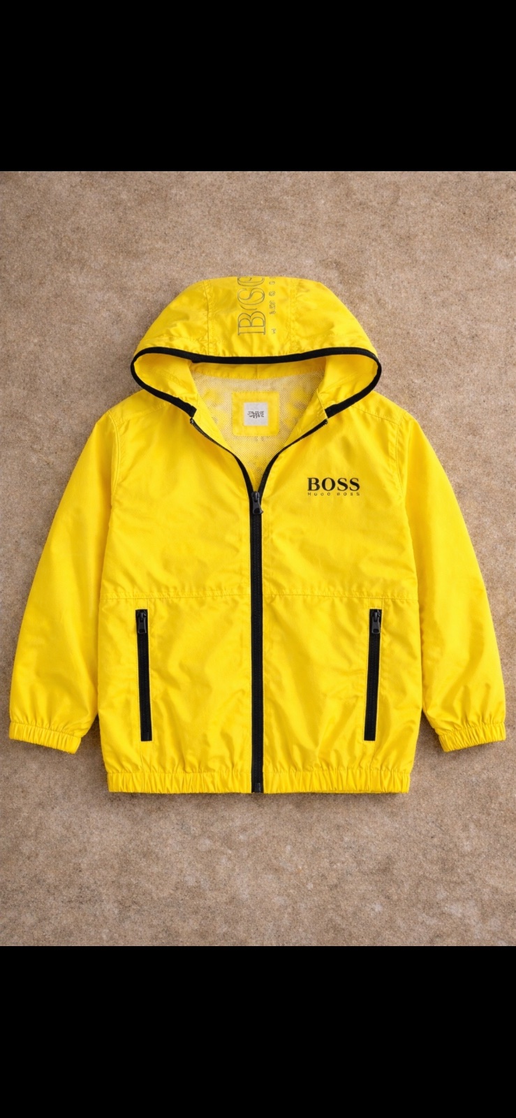 Veste coupe-vent Hugo Boss jaune – Enfant, mixte