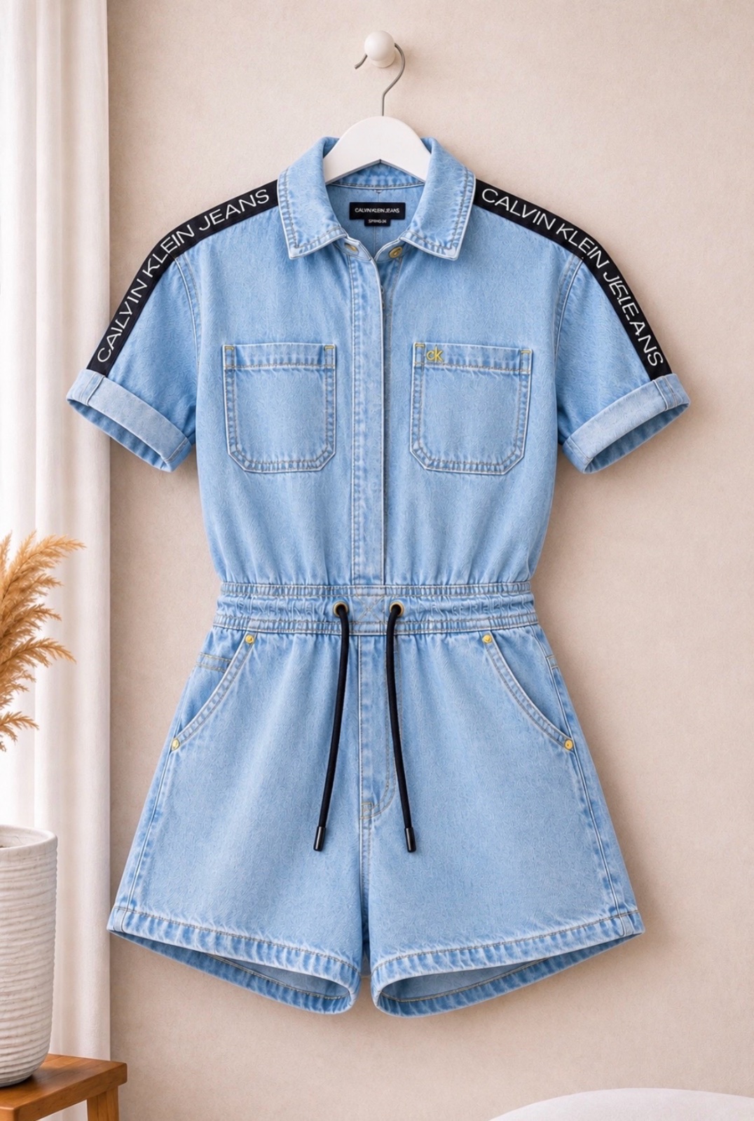 Combinaison short Calvin Klein Jeans en Parfait pour le printemps et l’été  denim bleu – 14 ans