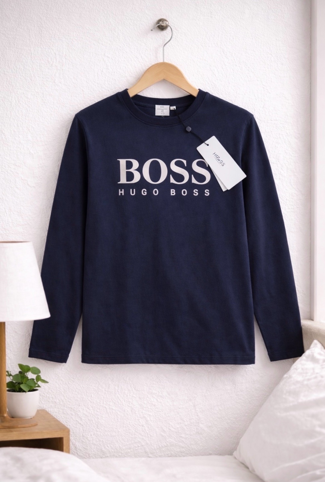 T-shirt manches longues BOSS Hugo Boss garçon 12 ans – bleu marine – neuf avec étiquette