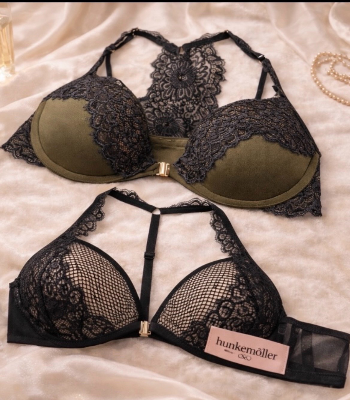 Lot de 2 soutiens-gorge push-up Hunkemöller dentelle – 95C