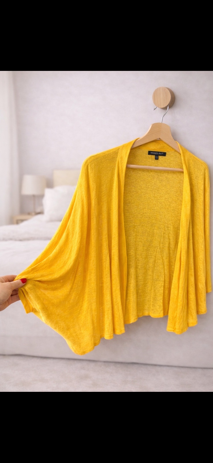 Gilet Massimo Dutti jaune moutarde.