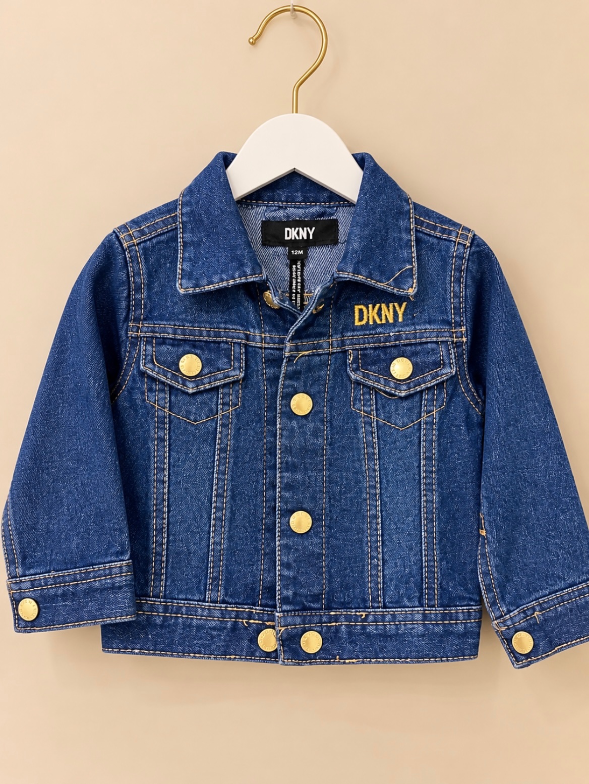 Veste en jean bébé fille DKNY bleu foncé – 12 mois