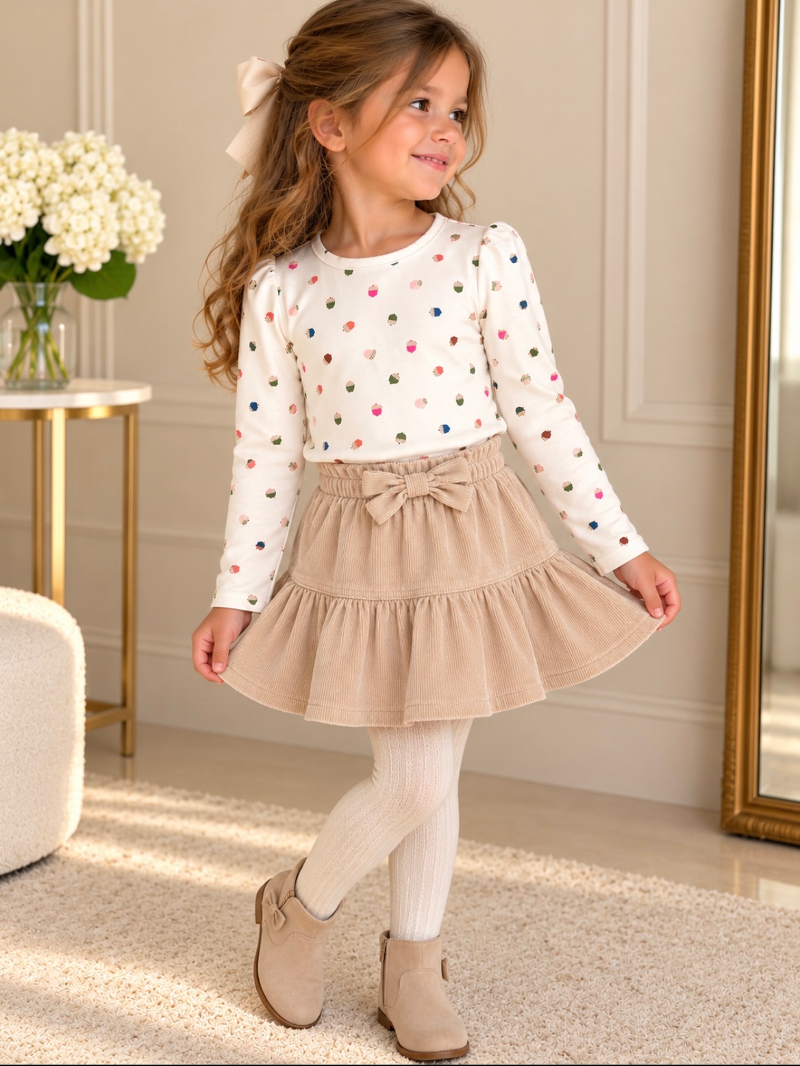 Gillian’s Closet haut fille manches longues imprimé coloré 4/5ans jamais porté