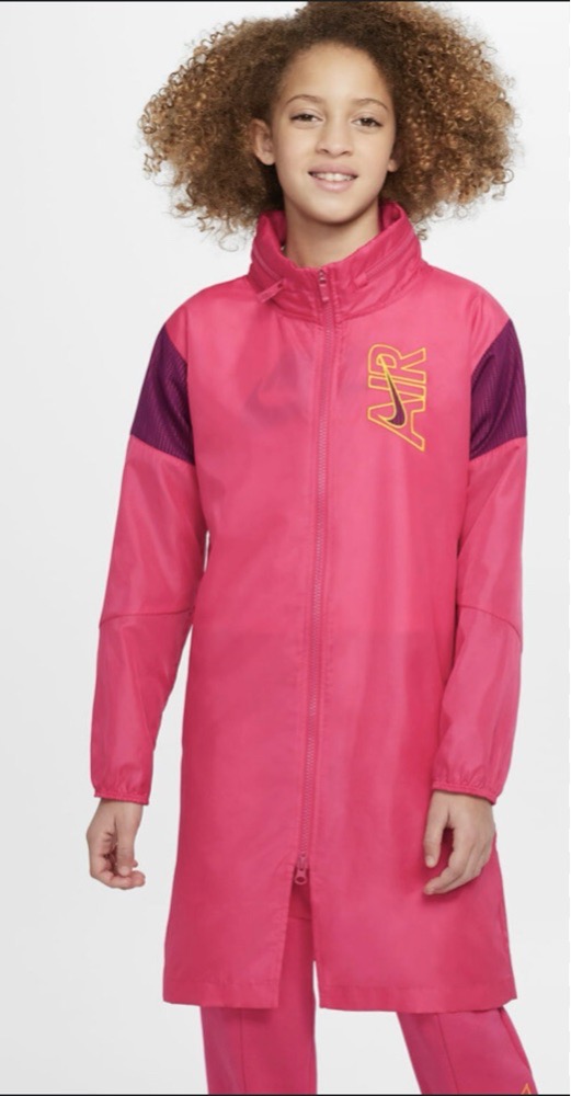 Nike Air – Coupe-vent / parka longue mixte enfant – Rose fuchsia & violet  14/15ans