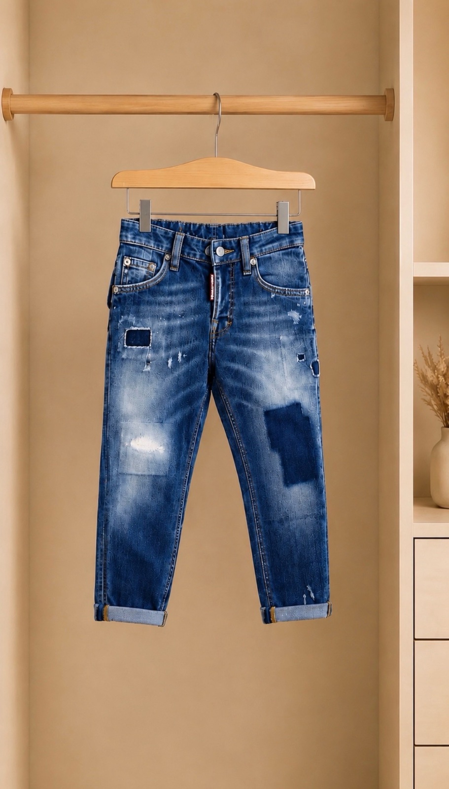 Jean Dsquared2 garçon 6 ans denim bleu effet usé premium