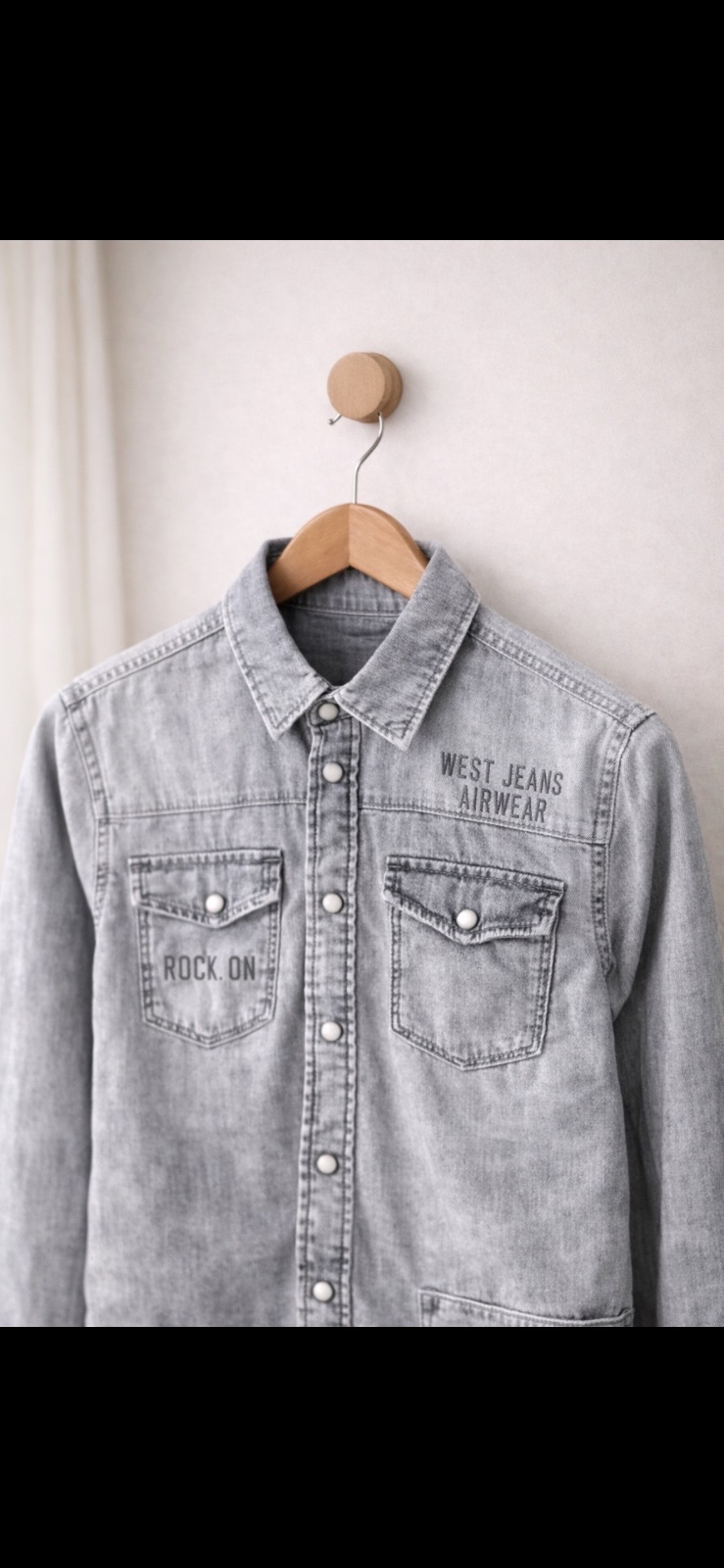 Chemise en jean gris Pepe Jeans 12 ans – style rock Unisex 