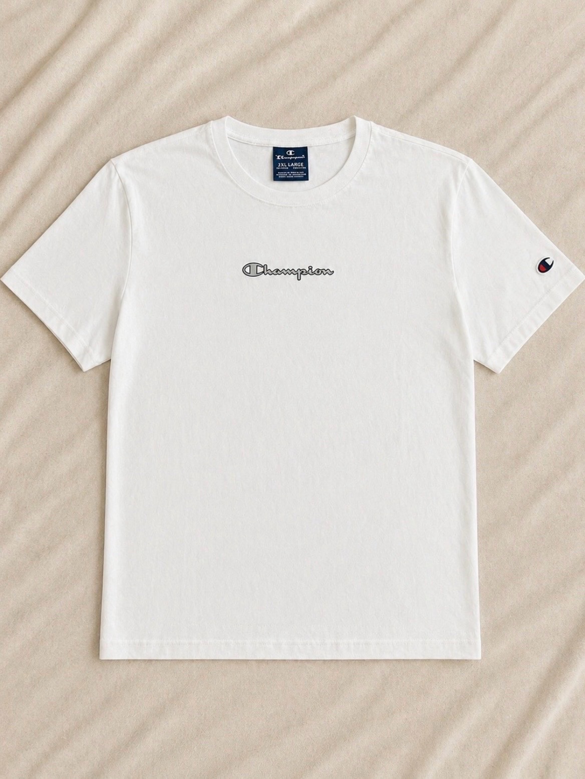 T-shirt Champion blanc logo – XS/S – taille 16 ans