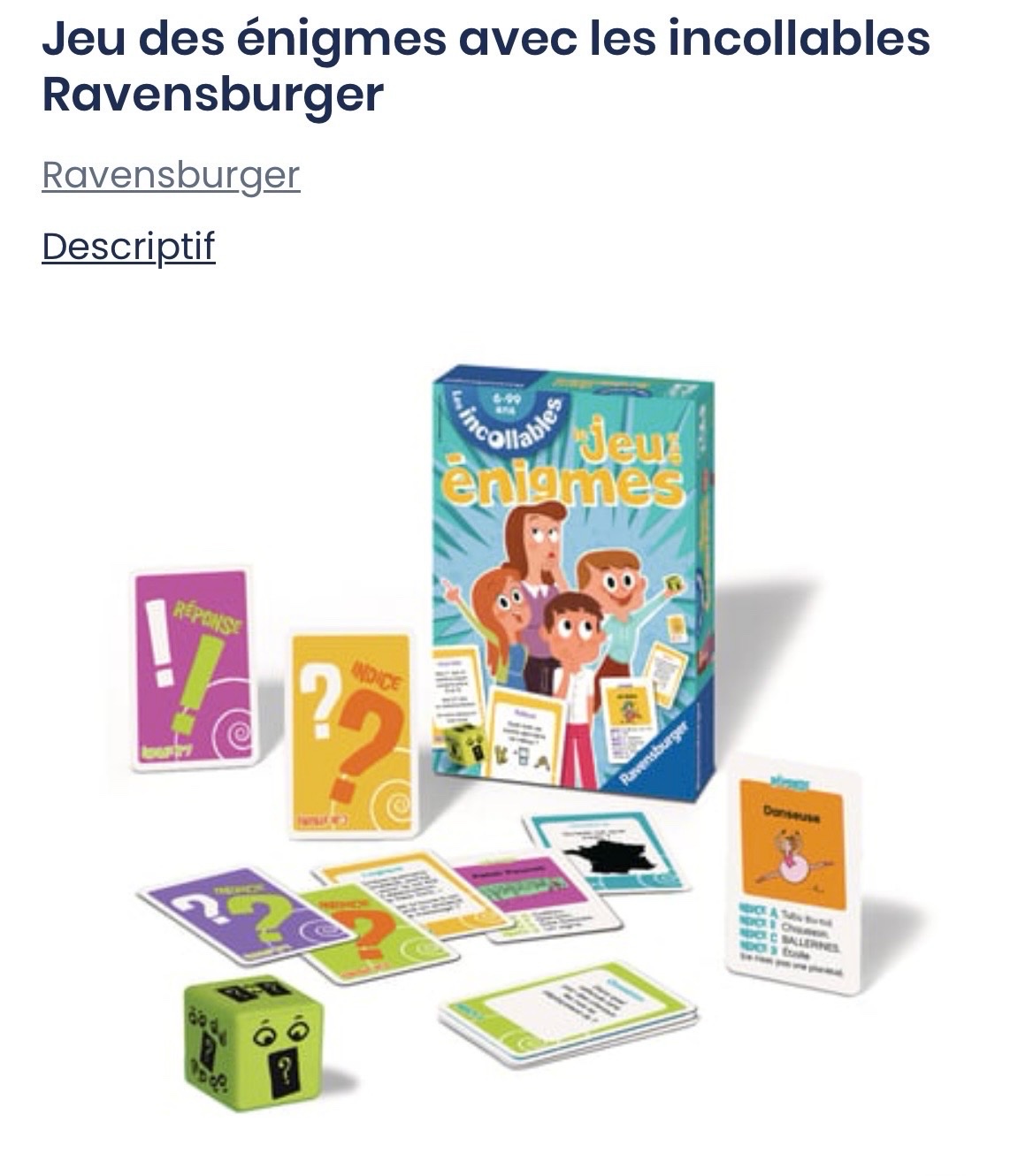 Jeu éducatif Les Incollables – Énigmes enfants 6+