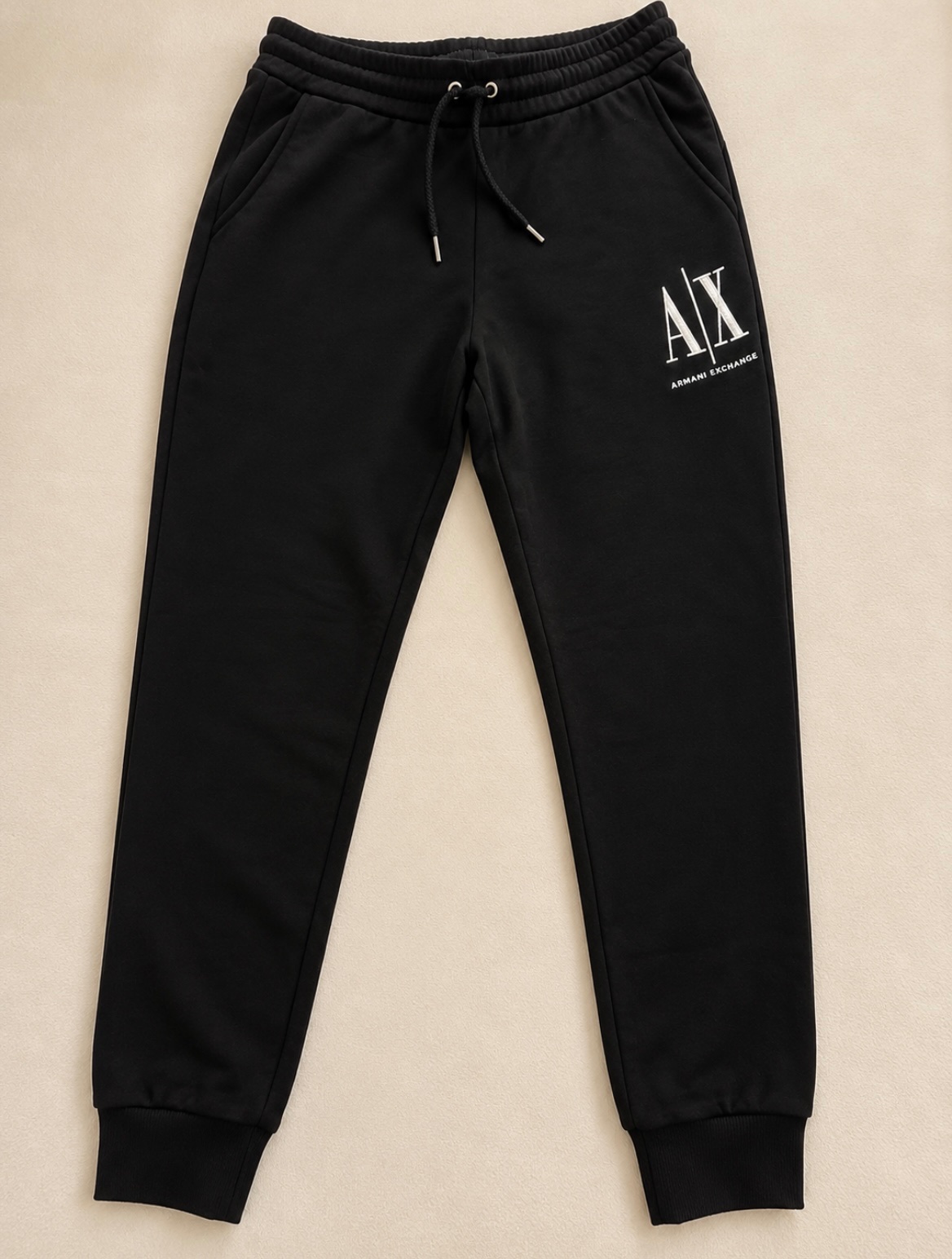 Jogging Armani Exchange A|X noir – Logo brodé – Taille L