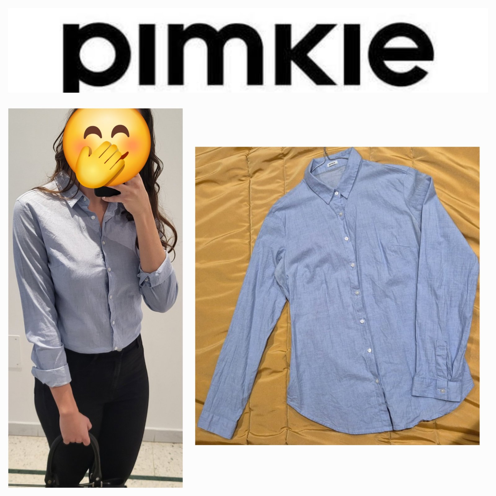 Chemise bleue taille XS/S pimkie excellent etat