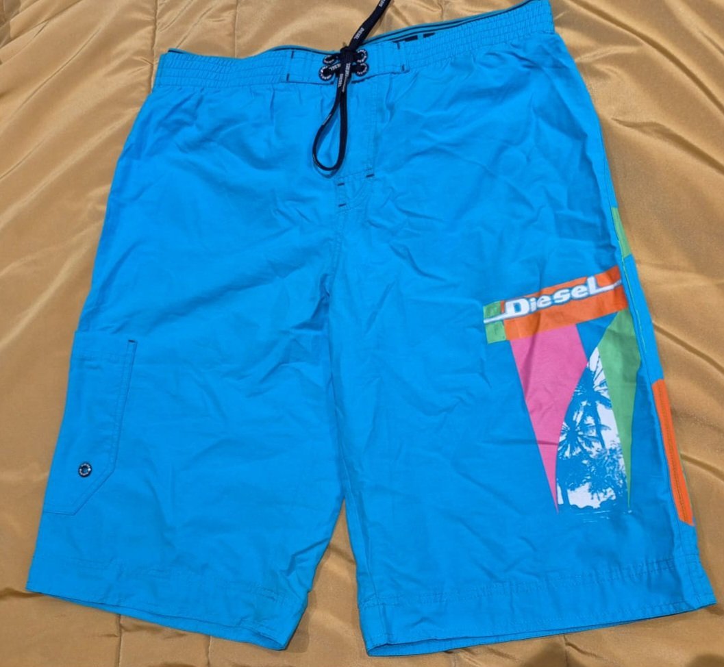 Short de plage swimwear diesel homme bleu taille L
