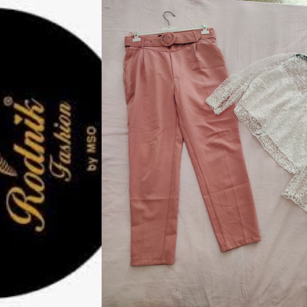 Pantalon rose Rodnik Fashion taille haute made in turkey presque neuf