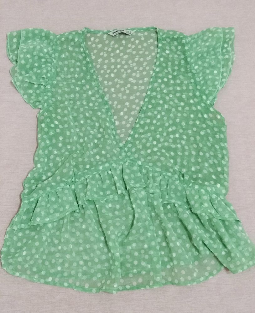 Chemise sans manches vert d'eau 