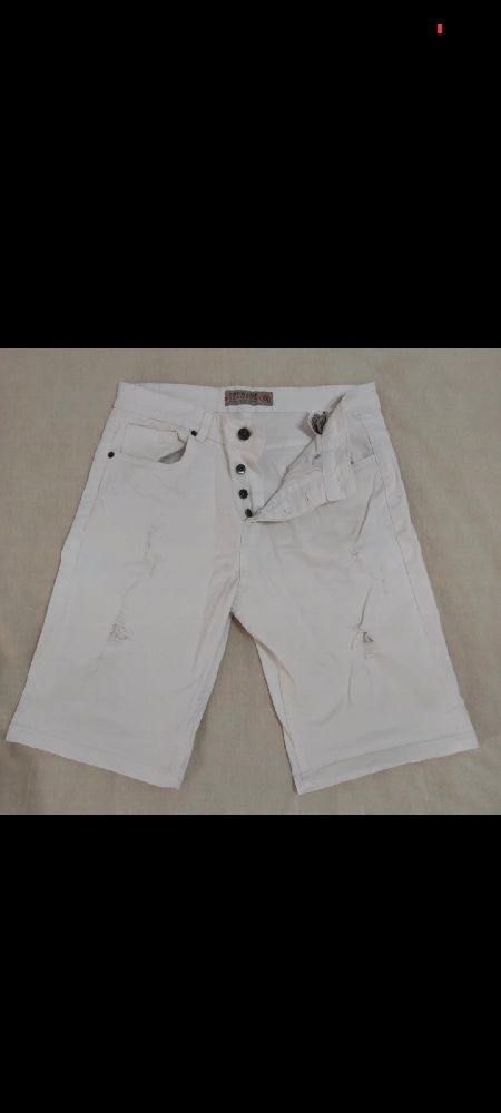 Short jeans blanc importé 