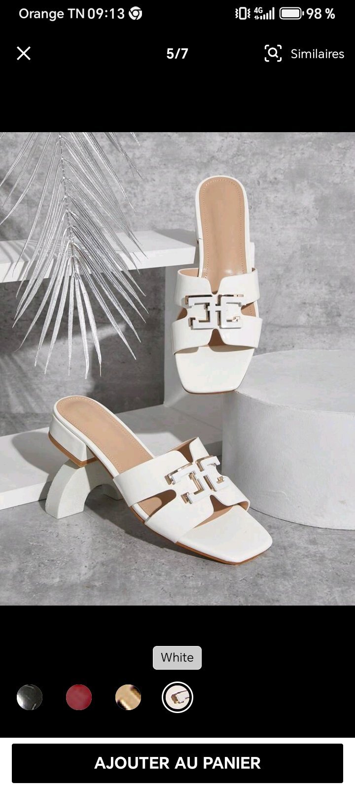 Mule blanc marque shein 