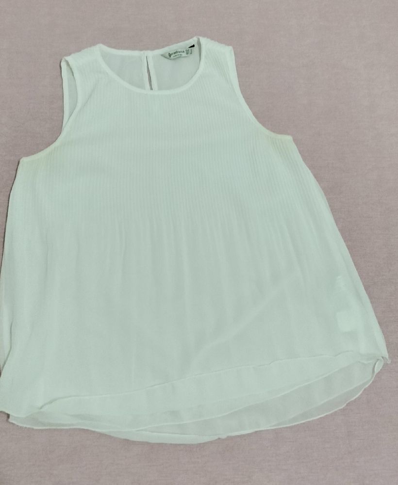 chemise sans manches blanche stradivarius 