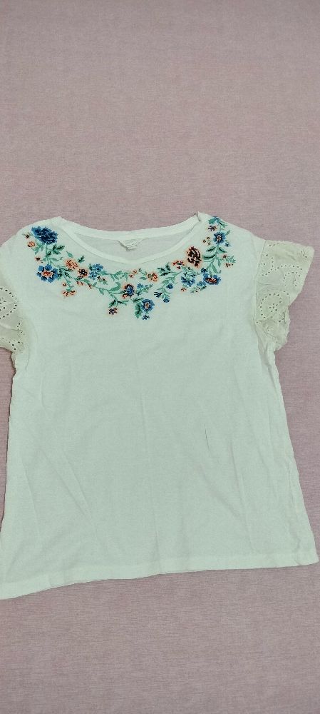 Pull blanc demi manches spring field 