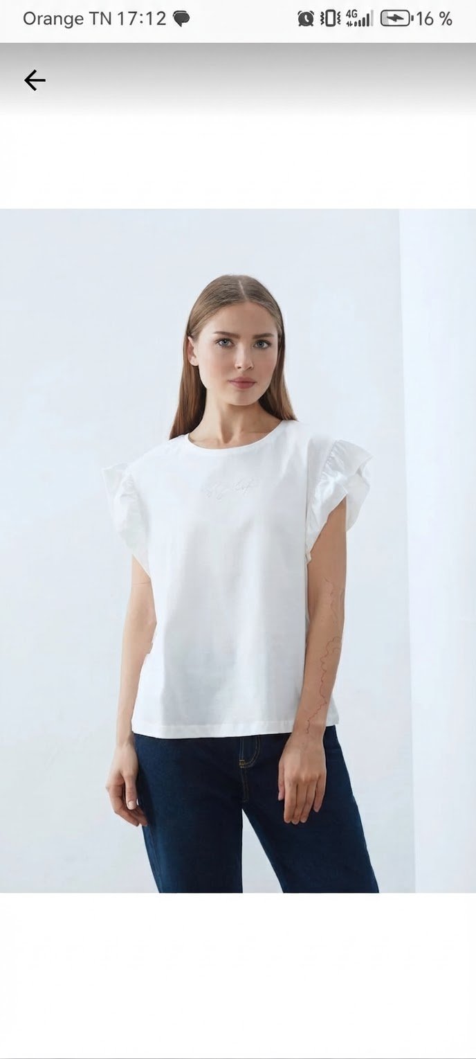 Pull blanc sans manches 