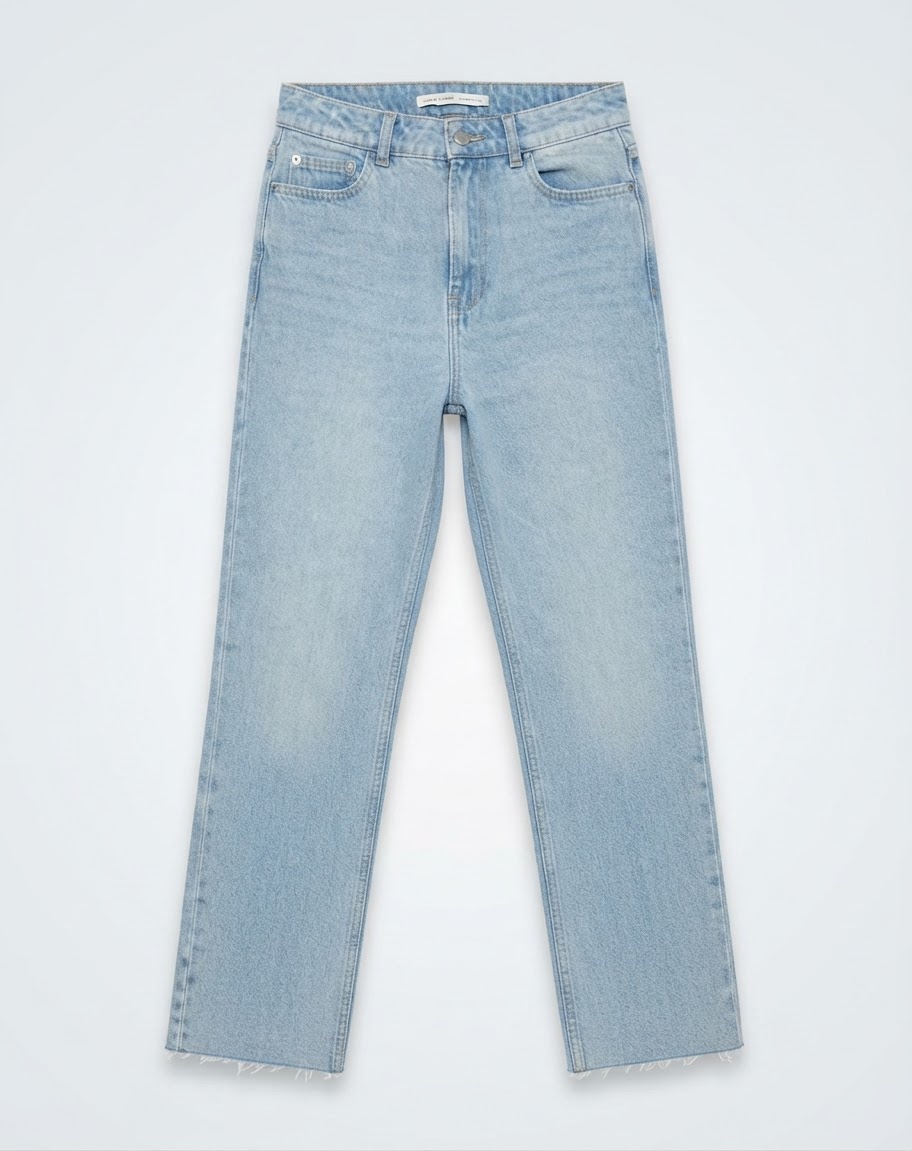 Straight bleu jean