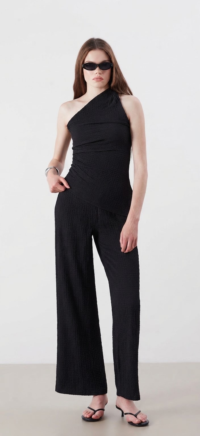  Blouse Froncée À Une Épaule