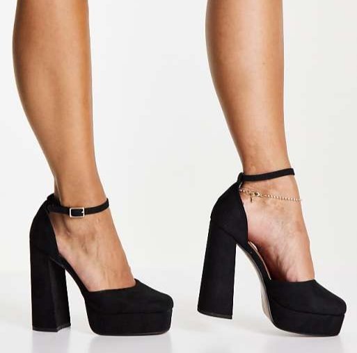 Escarpins noir à talon véritable cuir made in Italy 