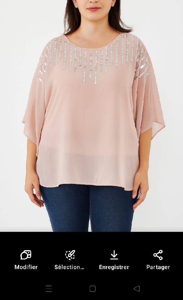 Chemise rose poudre