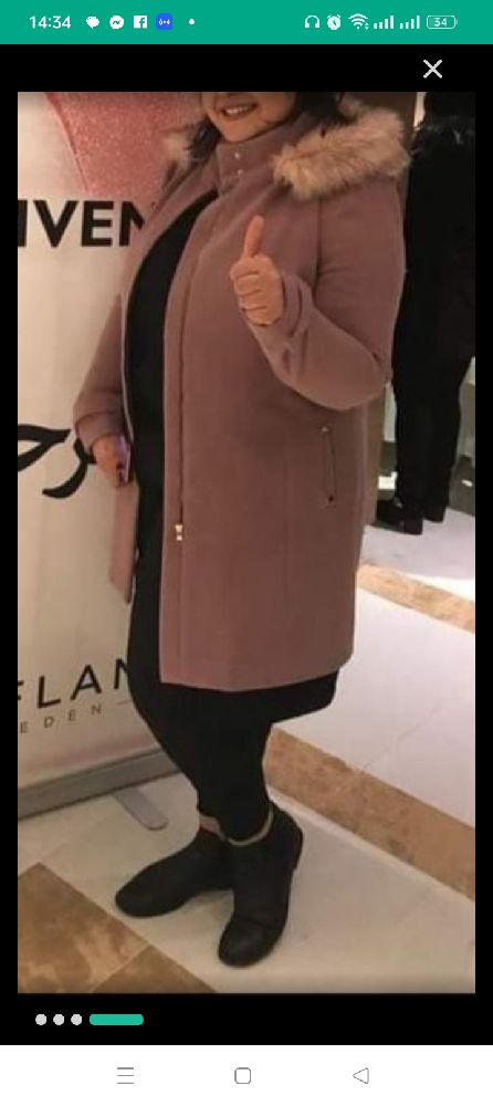 manteau mauve claire