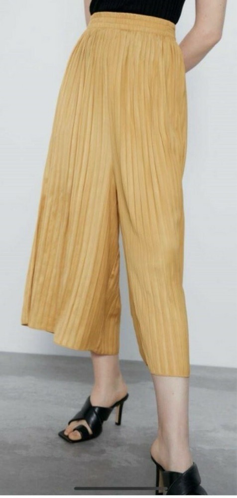 Pantalon ZARA .. jaune plissé