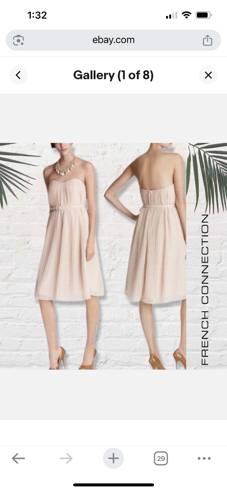 Robe sans bretelles très elegante S