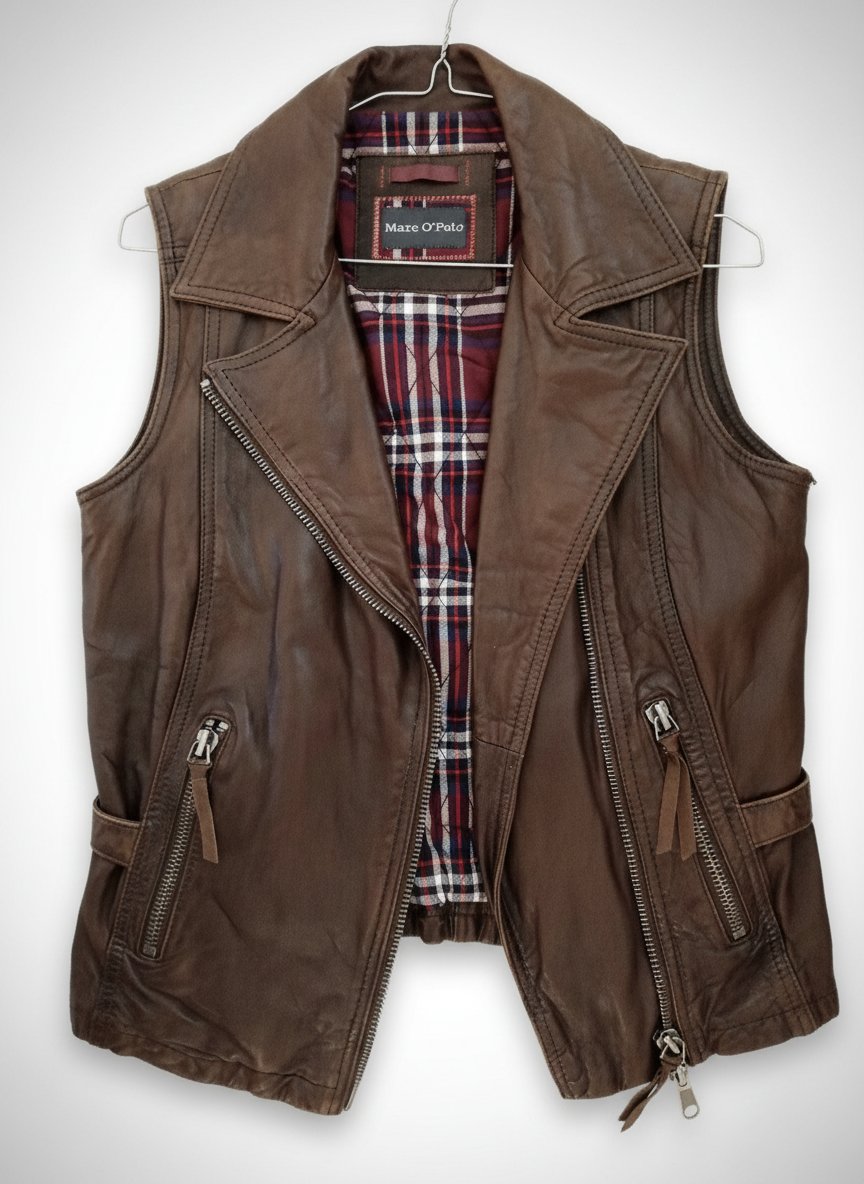 Veste en cuir Marc o Polo marron
