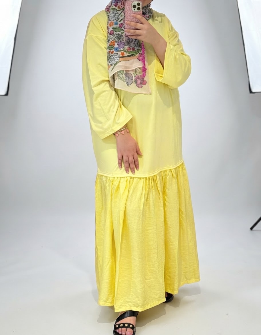 Robe jaune longue