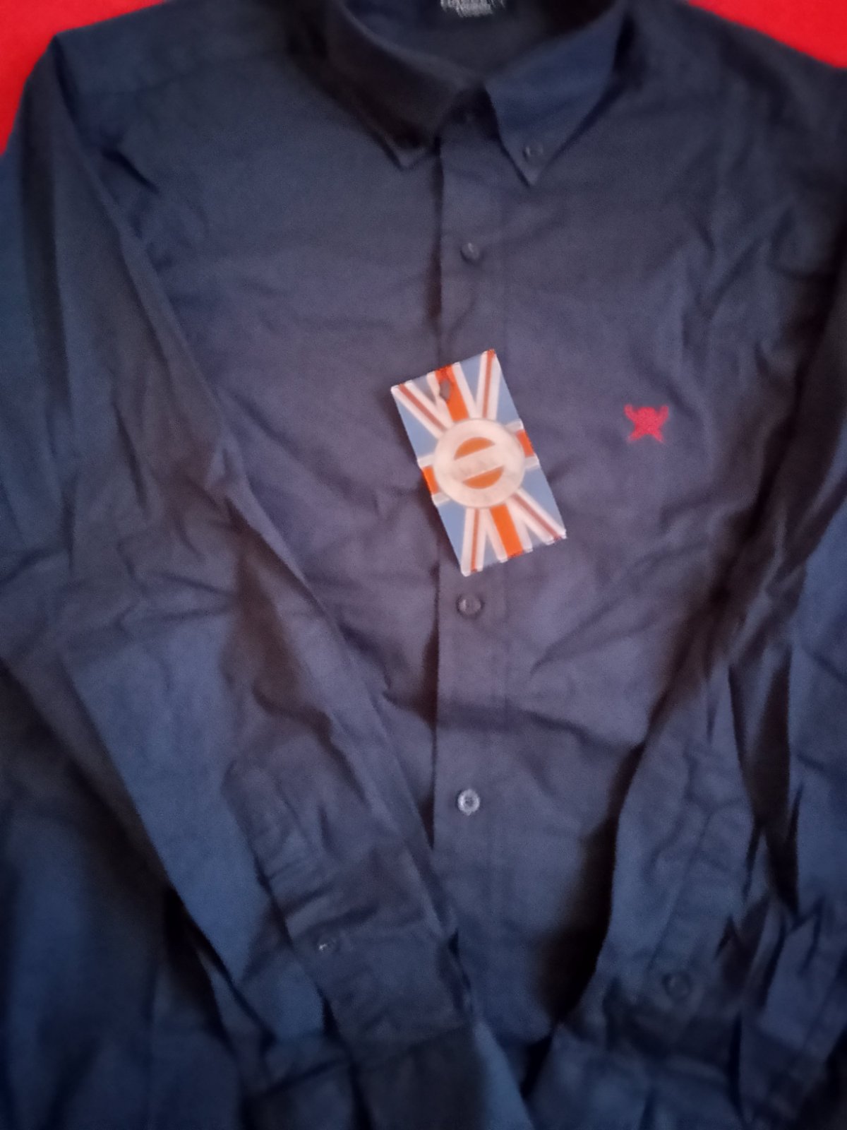 Chemise homme taille S bleu marine 