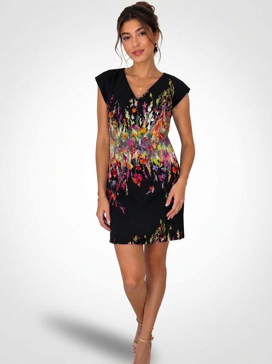 🌸 Robe noire fleurie