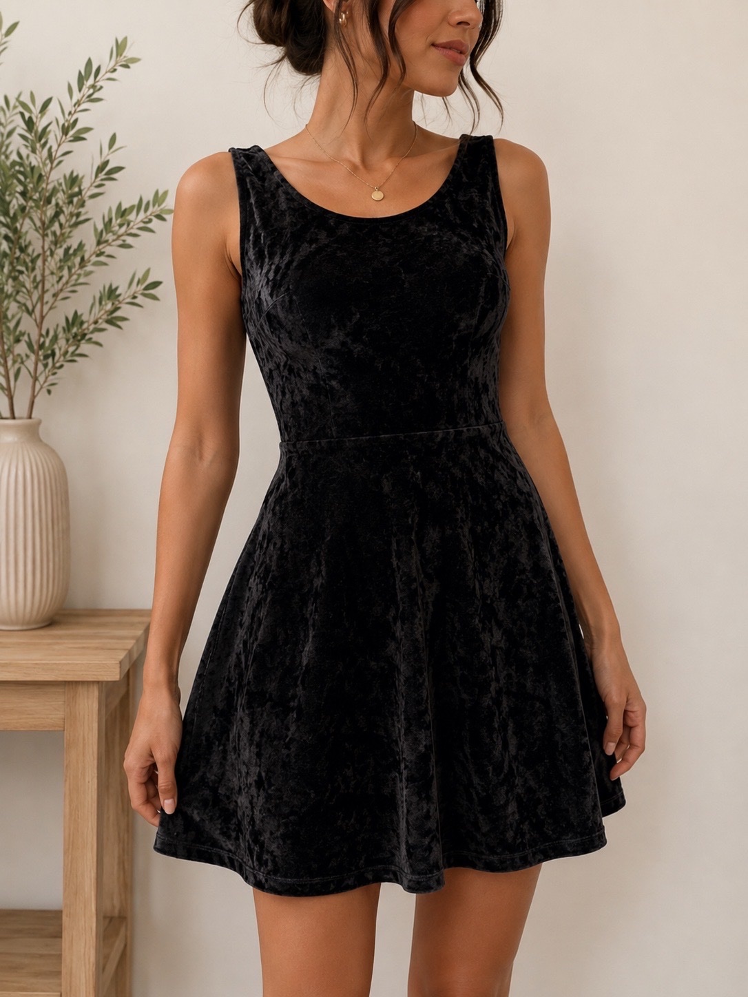 Robe H&M en velours noir