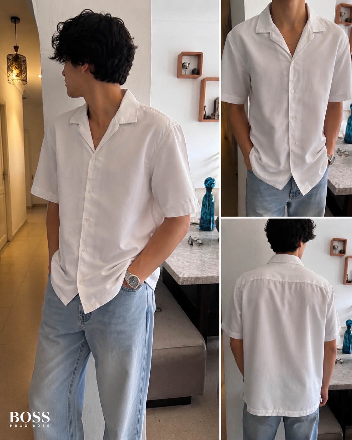 Chemise Hugo Boss Blanche – Manches Courtes