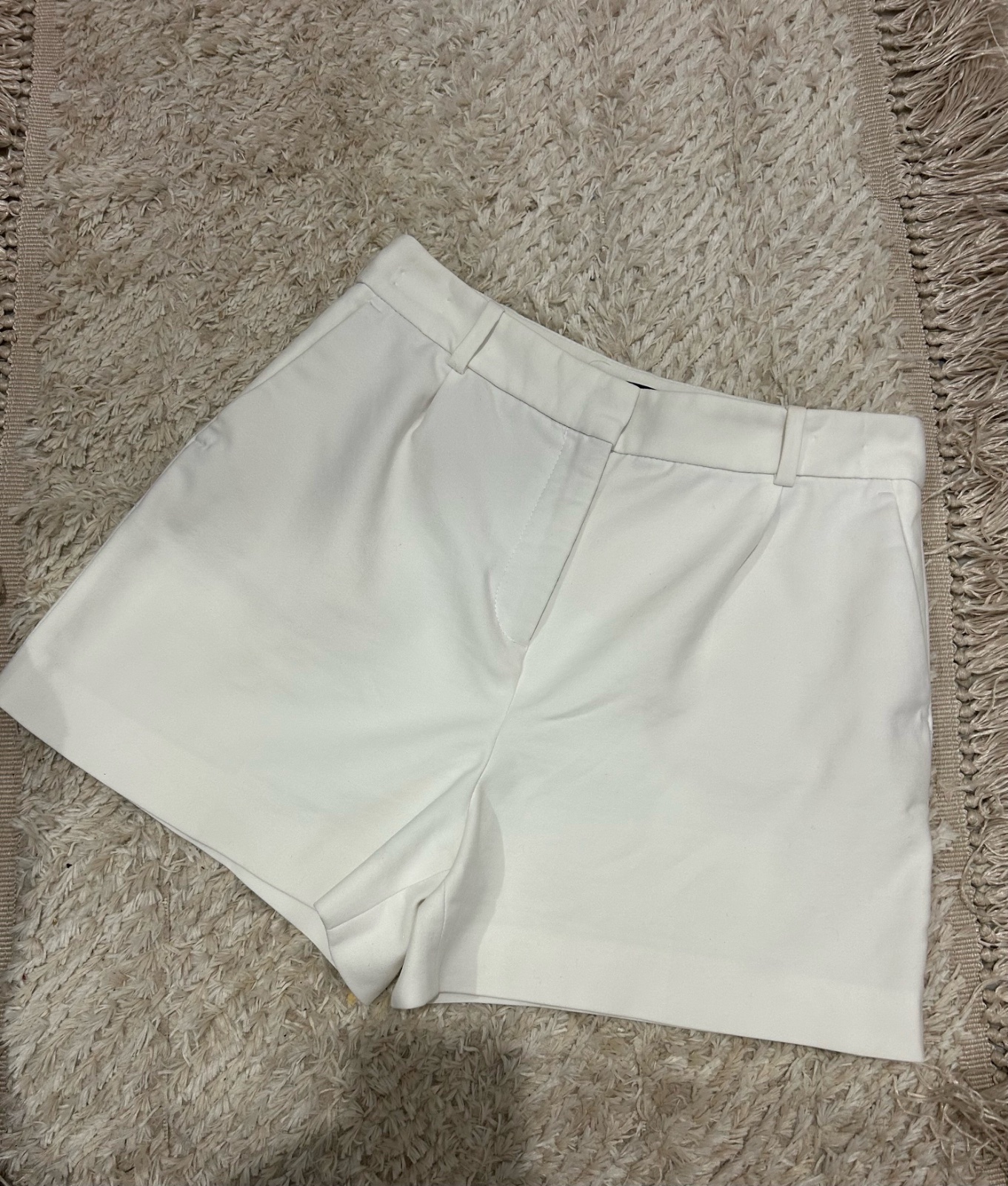 Short ZARA blanc crème