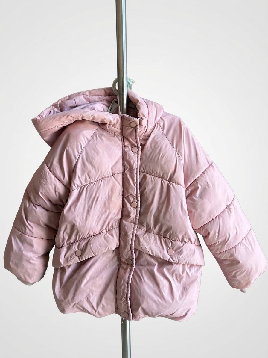 Doudoune rose poudré Zara – Taille 5-6 ans (116 cm)