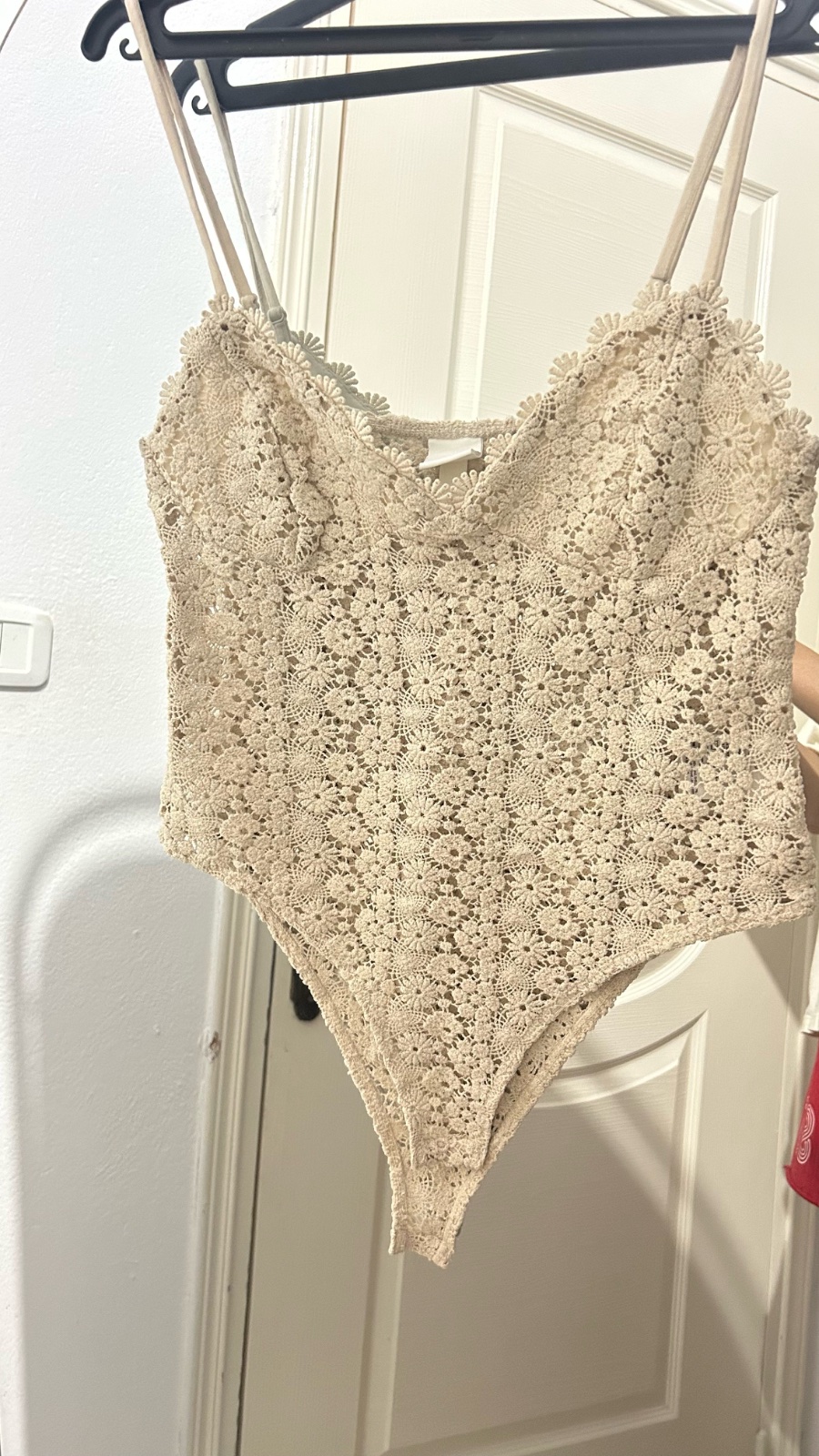 Body en crochet beige H&M