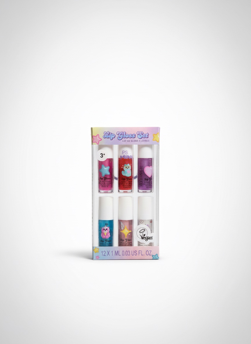 Mini Lip gloss set for +3 girls 