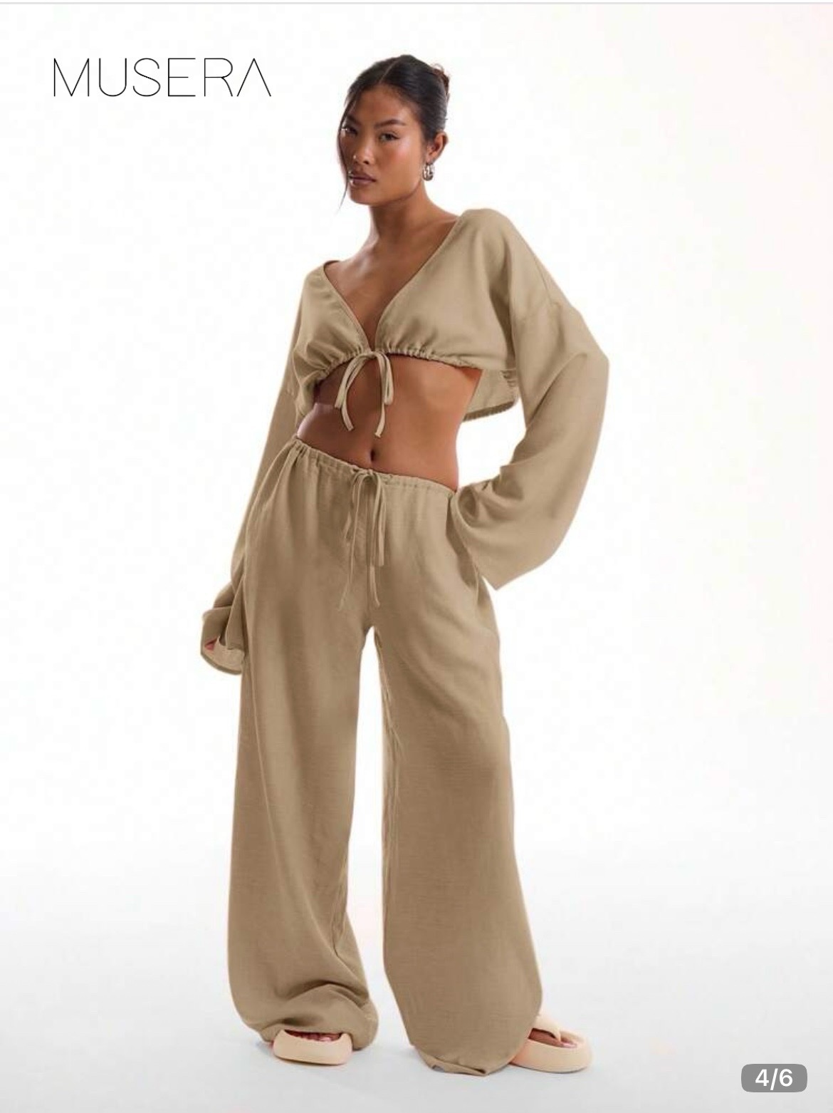 Set beige façon lin