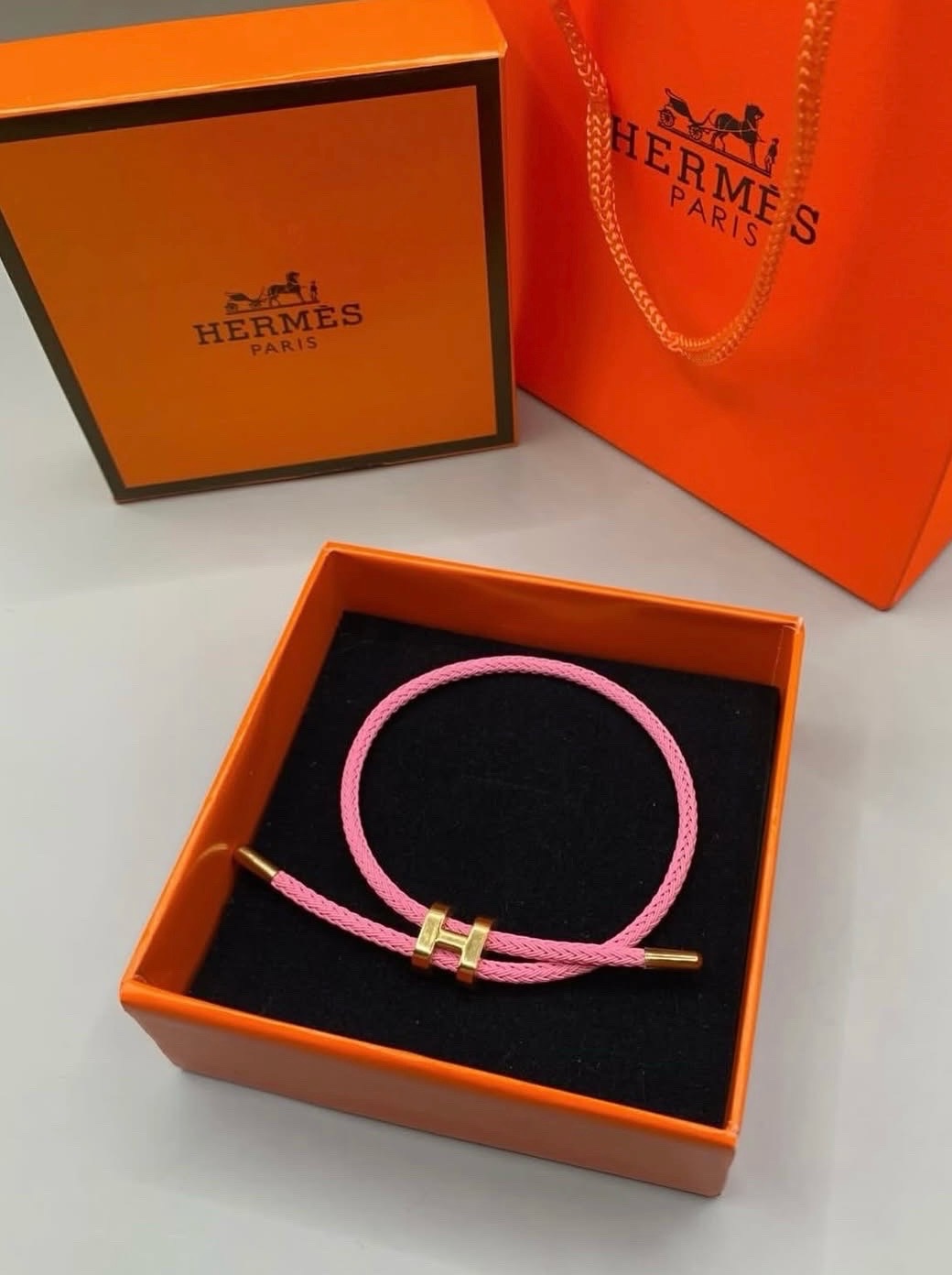 Bracelet Hermes H rose