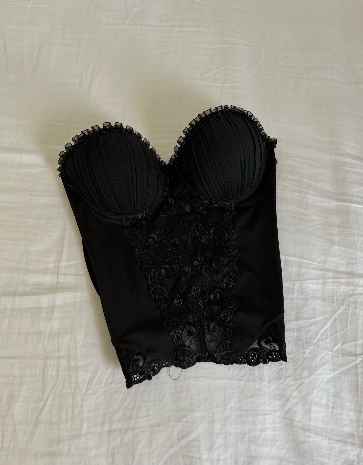 Corset noir dentelle 