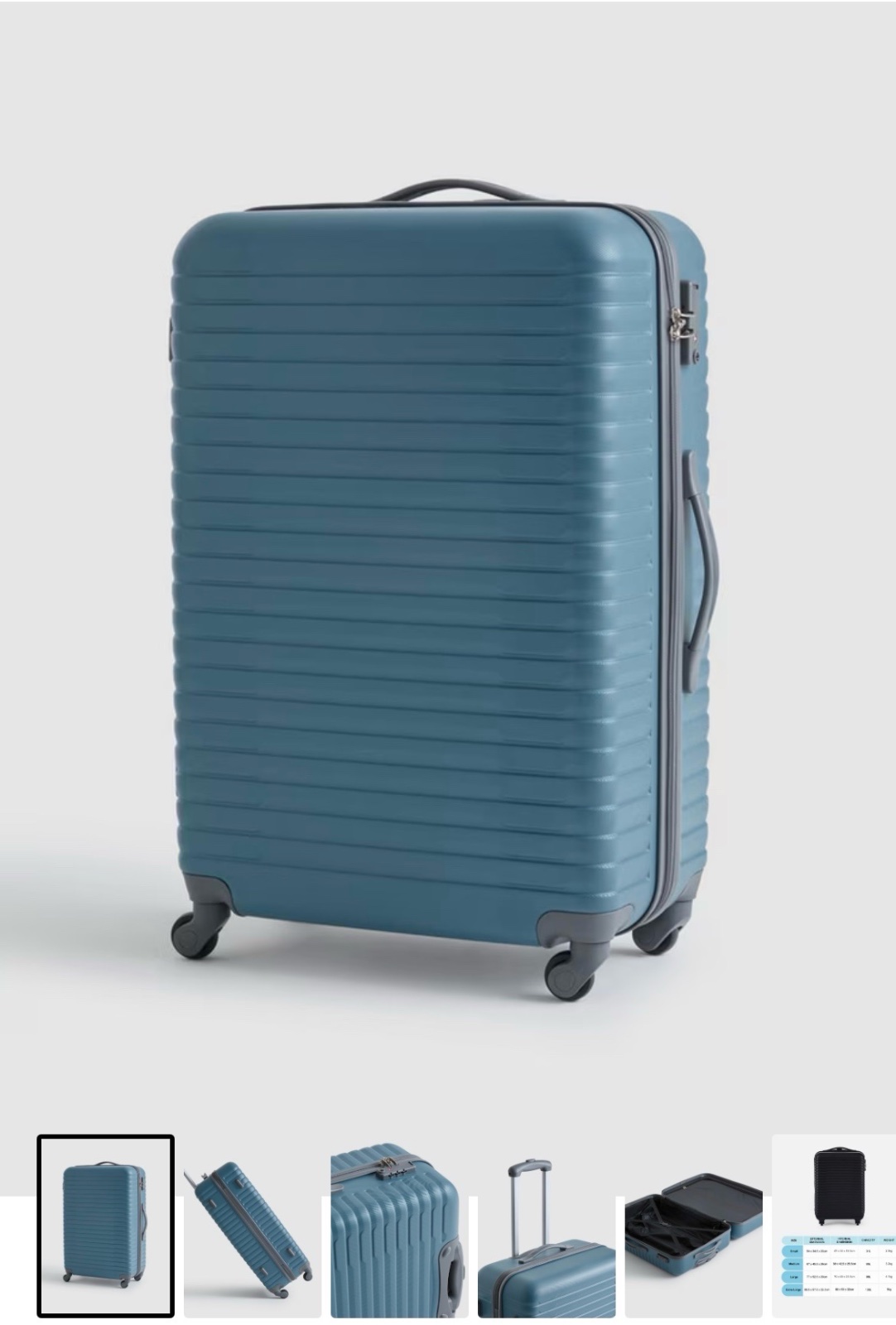 Valise bleue taille L neuve avec code