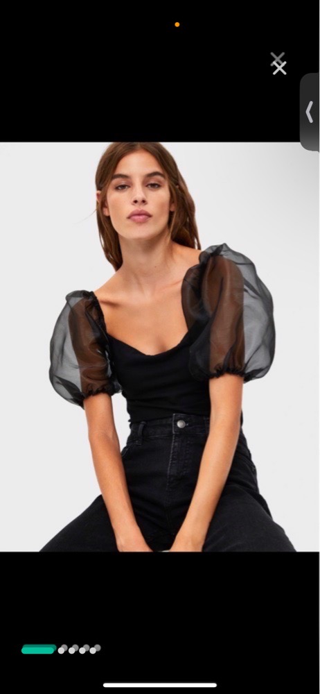 top manche bouffante bershka neuf