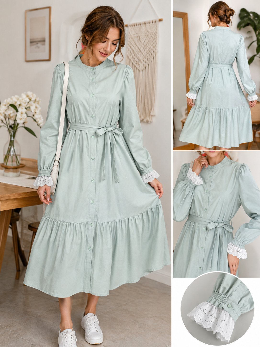 Robe taille M lc waikiki avec manches bouffantes