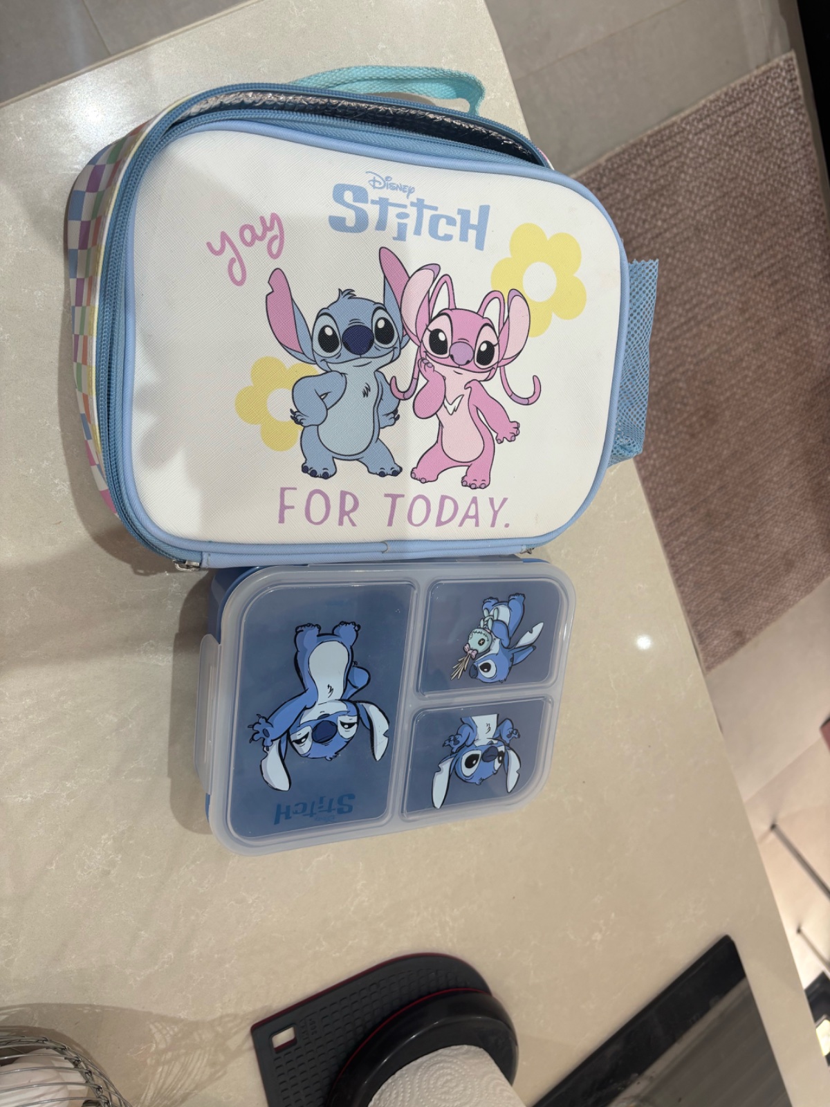 Lot panier et lunch Box Disney Lilo & Stitch